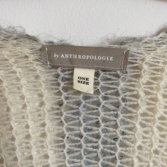 Anthropologie Boho Romantic Knit Crochet Cardigan Sweater Oversized One Size - Picture 9 of 10